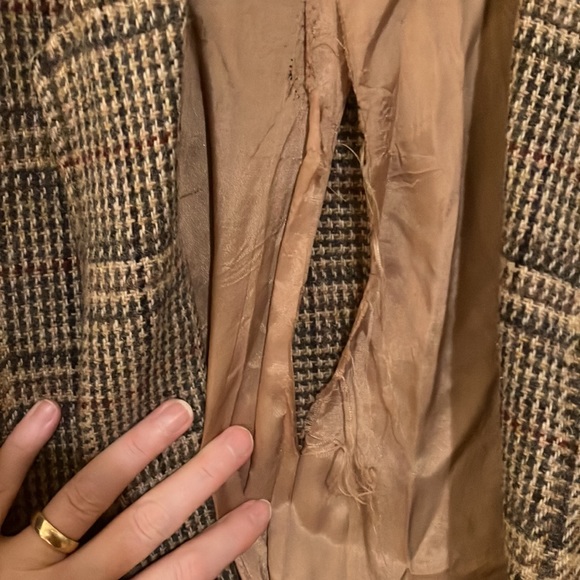 Vintage Tweed Plaid Wool-blend Blazer - Picture 6 of 9